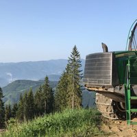 Forwarder im Steilgelände